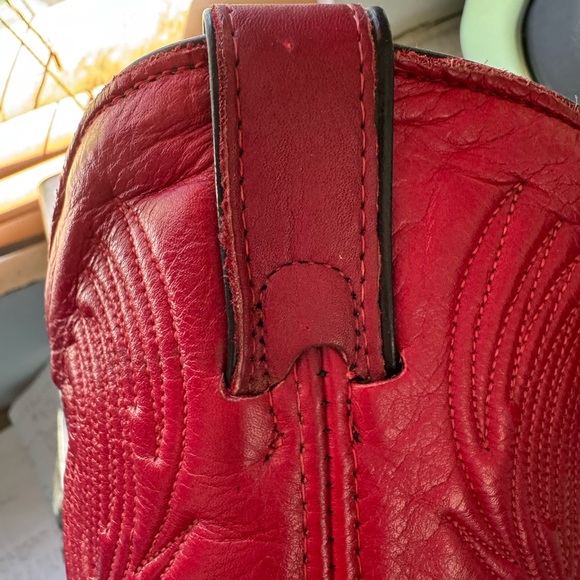 Abilene Boot Co. Red leather cowboy boots 9 western vintage 90s cowgirl 80s - Picture 13 of 16